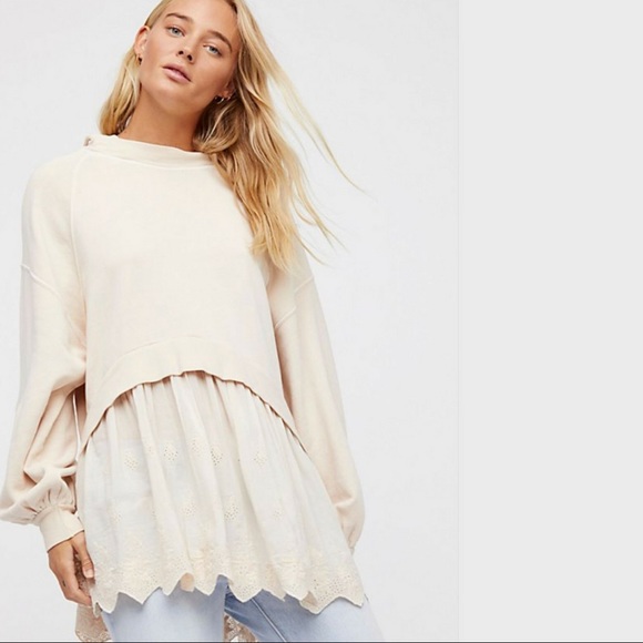 Free People Tops - FREE PEOPLE Sweet Street Hoodie NWT